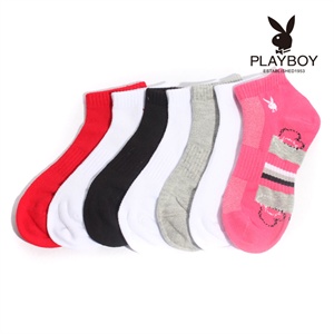 花花公子PLAYBOY 女精梳棉运动袜2165
