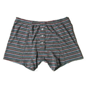 香港体会内裤 时尚男士单品系列蓝灰条纹男平角裤NP0142