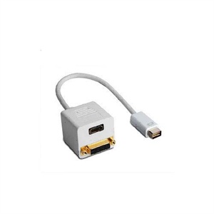 苹果 apple Mini DVI to HDMI+DVI 二合一 迷你 视频线 转接线