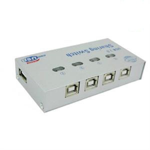 USB2.0打印 自动打印机 共享器1分4 切换器 四台电脑用一台打印机