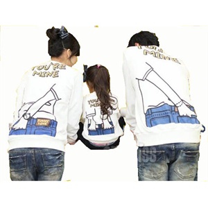Onlykiss 2011秋冬装 加厚圆领手牵手卫衣亲子装OK1D501
