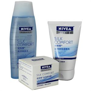 Nivea 妮维雅丝润三部曲（50ml丝润柔肤霜+100ml丝润深层洁面乳+200ml丝润爽肤水 ）