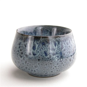 包邮 4个起售 功夫茶花釉茶杯 双层品茗杯 CUP174-蓝