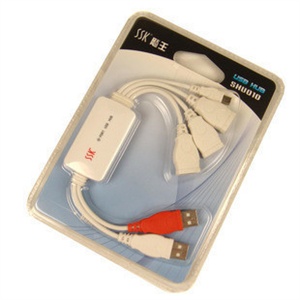 SSK飚王 SHU010 八爪鱼二拖四集线器USB2.0 HUB高速扩展器 双USB