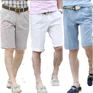 2012新款纯色百搭 夏日清凉 薄款纯棉翻边男士休闲短裤209-6420