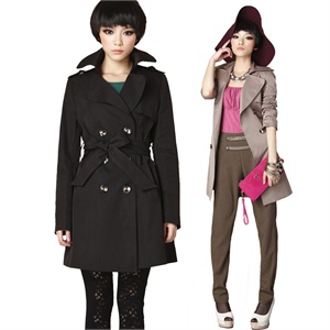 TT.COLOR 2012春季新款女装 西装领OL通勤 长款风衣 薄外套 F27