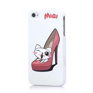 新！美国IUvo iPhone 4/4S Miai猫咪 超可爱卡通 超薄保护壳 白猫