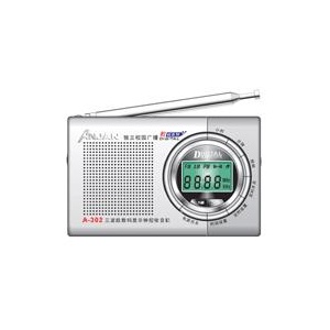 安键收音机A-302 三波段数显钟控收音机