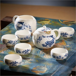 原装进口台湾茶具套装 童嘻8入壶 YCJ1105