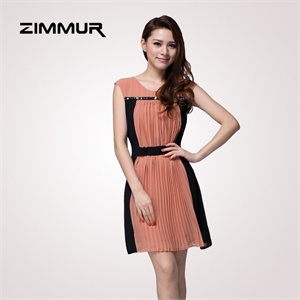 zimmur 夏装 春装 手工订珠中腰收腰 连衣裙 Z12XQC586TN