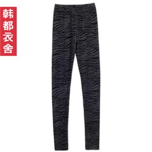 【时尚新品】韩都衣舍 韩国秋冬新品女 银丝打底裤DF1008