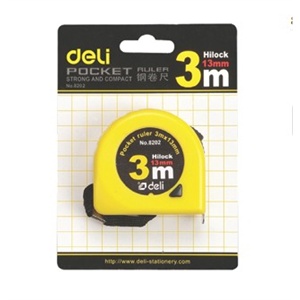 得力文具 8202 钢卷尺 【规格】3米 x13mm