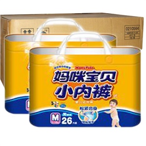 妈咪宝贝 小内裤 男M 26片（8包/箱）