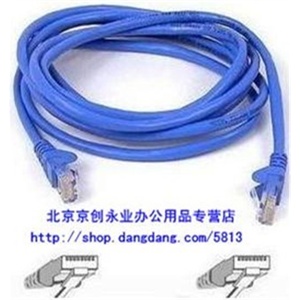 超5类网线 RJ45网线 (30米，蓝色,插头注塑/保护凸耳)
