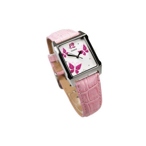 卡西欧casio she代言蝴蝶飞飞 皮带女表 女士手表 ltf-115l-4a