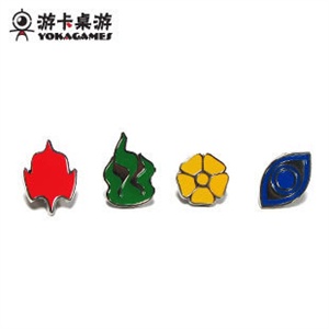 游卡桌游 三国杀 身份徽章 一套4枚