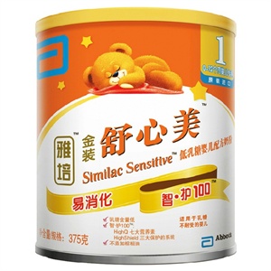 雅培金装舒心美牛奶蛋白婴儿配方粉375g