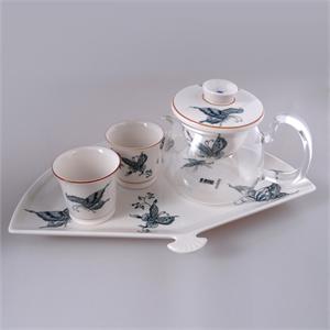 品牌茶具套装 高耐热玻璃茶壶 蝶舞飞扬 YCT1059