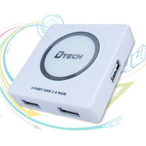 帝特 DT-3004 4口USB方形背光HUB 支持1T硬盘，带电源