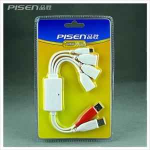品胜 分线式 USB HUB 加强供电型 一转三USB接口 带miniUSB接口