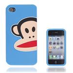 大嘴猴Paul Frank iPhone 4代手机硅胶套(蓝色半脸猴)