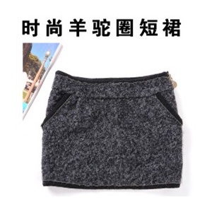 2011秋冬女装新款 简约淑女百搭时尚毛呢短裙 半身裙FZL675