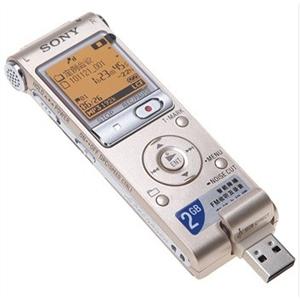索尼（sony) ICD-UX512F 2GB+存储卡插槽 立体声数码录音棒 金色
