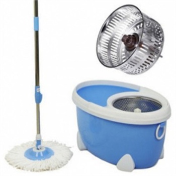 雅高 海豚款金属筐四驱动旋转拖把 绿色塑料好