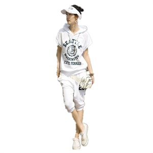 楼尚楼 韩版短袖卫衣大码休闲套装运动服 yxlj 2020#