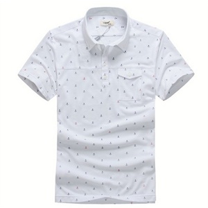 【品牌直供】LESMART男装 新品 时尚刺绣图案翻领短袖T恤 POLO衫