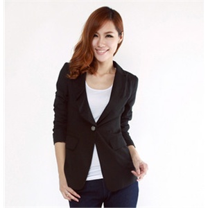 2011新款 女 秋装外套 单边荷叶边 韩版修身小西装 800/90/78208