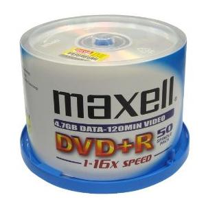 麦克赛尔 Maxell DVD+R 16速 4.7G台产 环保系列 桶装50片刻录盘