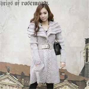 善气迎人Jedi victoire 羊毛混纺加N种针法毛线大衣LYS5125