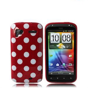 htcg14 HTC G14 Z710E手机套手机壳保护套硅胶套波点（红底白点）