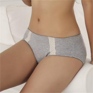 Lilymoda 自然减压系列 纯色全棉中腰内裤LP09094