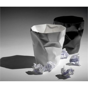 丹麦设计 Essey BIN BIN 褶皱纸篓/垃圾桶（黑色）