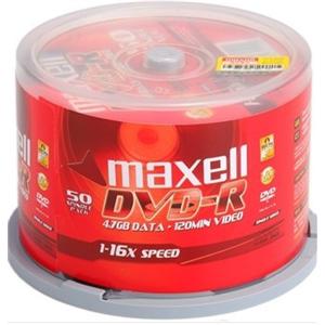 麦克赛尔（Maxell）DVD-R 16速 4.7GB 台产 超硬 50片桶装 刻录盘