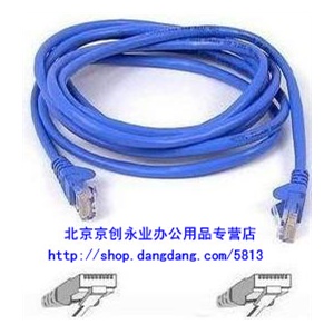 超5类网线 RJ45网线 (10米，蓝色,插头注塑/保护凸耳)