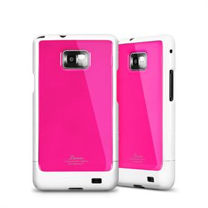 特价！SGP Linear 三星i9100 Galaxy S2保护壳 保护套 玫红背白边