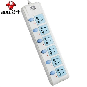 公牛插座GN-313 6联3米 带独立开关过载保护
