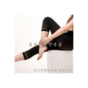 魔力格纹网花奢华打底七分裤，璀璨风情