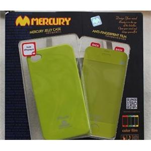韩国mercury iphone 4 苹果 手机套 保护壳+彩色贴纸 套装 绿色