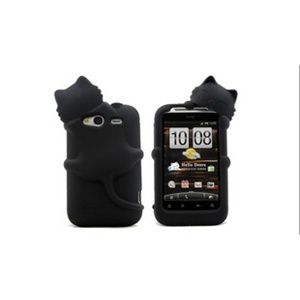 htcg13手机壳g13手机套趴趴猫htc a510e保护套外壳 迪菲猫(黑色)