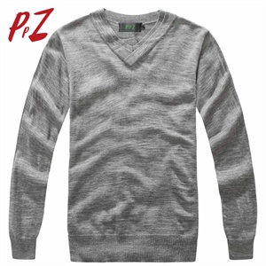 【品牌直供】PPZ 男装 时尚休闲双V领羊毛毛衣 男w-011052