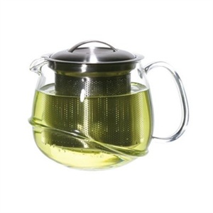 台湾茶具宜龙不倒翁复合式滤泡玻璃茶壶600ml