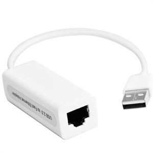 宽带 以太网转接线 USB2.0有线网卡USB有线上网转换器 白色