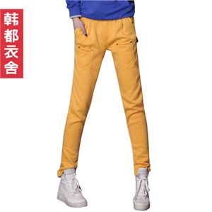 韩都衣舍 韩国【春季新品】新年春装女哈伦休闲长裤MS1111