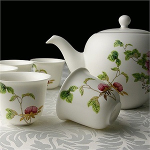 包邮 原装进口台湾茶具：7件装【鸟语花香】功夫茶具套装