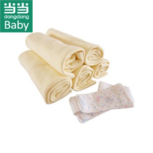 dangdang baby 加密加厚双层尿布（赠尿布扣）DEAWA9602 黄色 45*32cm （5只装）