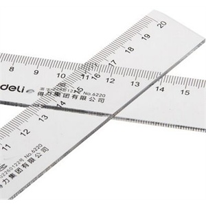 得力 6220 有机直尺 20cm